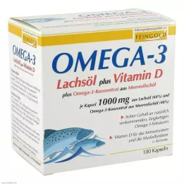 OMEGA-3 LACHSÖL plus vitamine D plus oméga-3 concentré en gélules, 100 unités