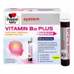 DOPPELHERZ Ampoules à boire du système Vitamine B12 Plus, 30X25 ml