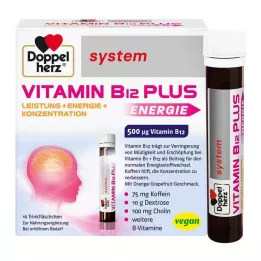 DOPPELHERZ Ampoules à boire du système Vitamine B12 Plus, 10X25 ml
