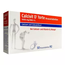 CALCIVIT Comprimés effervescents D forte, 50 pcs