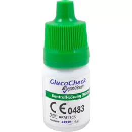 GLUCOCHECK Excellente solution de contrôle normale, 4 ml