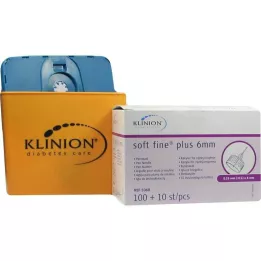 KLINION Fine douce plus aiguilles de stylo 0,25 x 6 mm 31 g, 110 pc