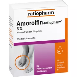 Amorolfin-ratiopharm 5% Ingrédient actif. Polon à ongles, 3 ml