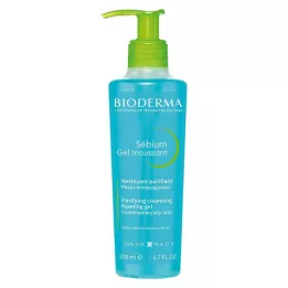 BIODERMA Sebium Gel Moussant Gel Nettoyant, 200 ml
