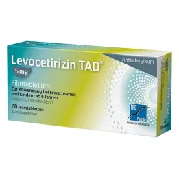 LEVOCETIRIZIN TAD Comprimés pelliculés à 5 mg, 20 pcs