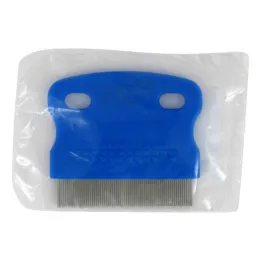 Nissen peigne métal manche bleu, 1 pièce