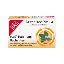 H&amp;S Sachets filtres à thé pour la gorge et le pharynx, 20X2,5 g