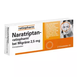 NARATRIPTAN-ratiopharm pour la migraine, comprimés pelliculés, 2 pcs