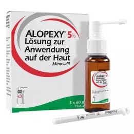 ALOPEXY Solution à 5% pour application cutanée, 3X60 ml