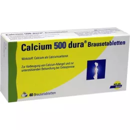 CALCIUM 500 comprimés effervescents dura, 40 pcs