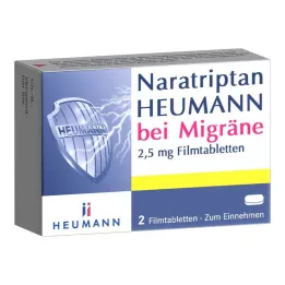 NARATRIPTAN Heumann pour la migraine, comprimés pelliculés à 2,5 mg, 2 unités