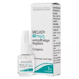 MICLAST Vernis à ongles médicamenteux 80 mg/g, 3 ml