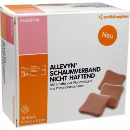 ALLEVYN Pansement en mousse 4,5x5,5 cm non adhérent, 12 pcs