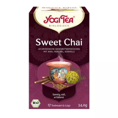 YOGI TEA Sachets filtrants Sweet Chai biologiques, 17 x 2,0 g