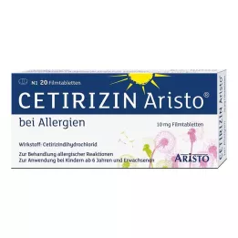 CETIRIZIN Aristo pour les allergies, comprimés pelliculés 10 mg, 20 pcs