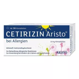 CETIRIZIN Aristo pour les allergies, comprimés pelliculés 10 mg, 50 pcs