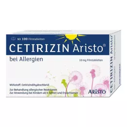 CETIRIZIN Aristo pour les allergies, comprimés pelliculés 10 mg, 100 pcs