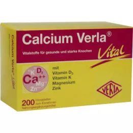 CALCIUM VERLA Comprimés pelliculés Vital, 200 pcs