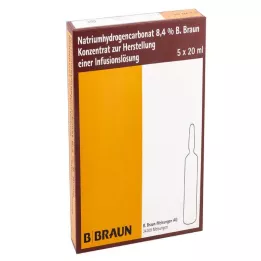 NATRIUMHYDROGENCARBONAT B.Braun 8,4% verre, 5X20 ml