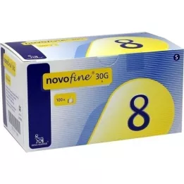 NOVOFINE 8 canules 0,30x8 mm minces, 100 pc