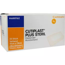 CUTIPLAST Plus pansement stérile 7,8x15 cm, 55 pcs