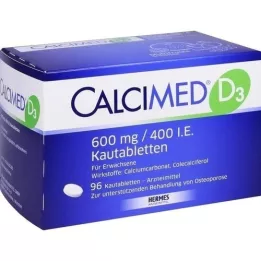 CALCIMED D3 600 mg / 400, cest-à-dire des comprimés à mâcher, 96 pc