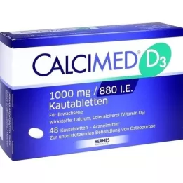 CALCIMED D3 1000 mg / 880, cest-à-dire des comprimés à mâcher, 48 pc