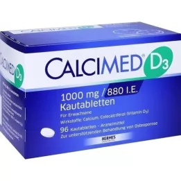 CALCIMED D3 1000 mg / 880, cest-à-dire des comprimés à mâcher, 96 pc