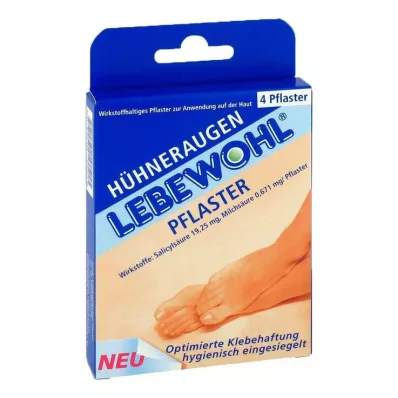 LEBEWOHL Pansement pour cors normal, 4 pièces