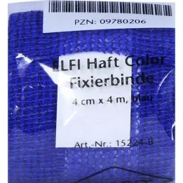 Dracoelfi haft bandage de fixation de couleur 4mx4cm bleu, 1 pc