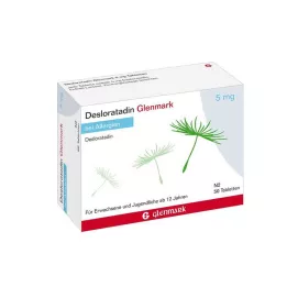 DESLORATADIN Comprimés Glenmark 5 mg, 50 pièces