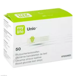 MYLIFE Bandelettes de test de glycémie Unio, 50 pièces