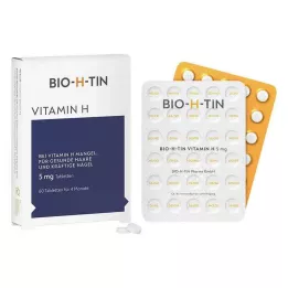 BIO-H-TIN Comprimés de vitamine H 5 mg pour 4 mois, 60 pcs