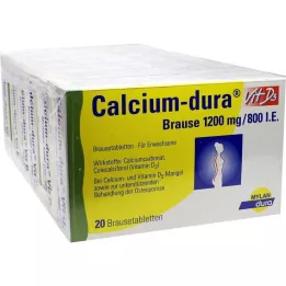 CALCIUM DURA Vitamine D3 effervescente 1200 mg/800 UI, 120 pcs