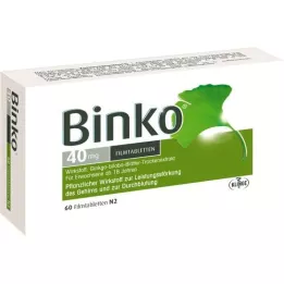 BINKO 40 mg de comprimés de films, 60 pc