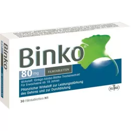 BINKO 80 mg comprimés de films, 30 pc