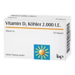 VITAMIN D3 KÖHLER Gélules de 2 000 UI, 20 unités