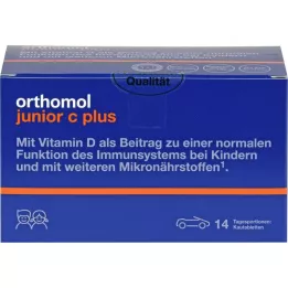 Orthomol Tablettes Junior C Plus Casques, 14 pc
