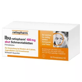 IBU-RATIOPHARM Comprimés pelliculés contre la douleur aiguë à 400 mg, 50 unités