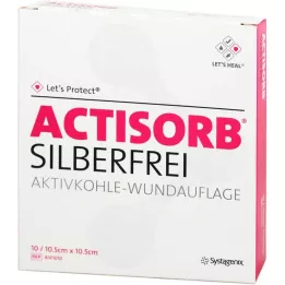 ACTISORB SILBERFREI Charbon actif 10,5x10,5 cm, 10 pièces