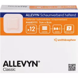 ALLEVYN pansement en mousse 7x8 cm adhésif, 12 |2| pièces |2|