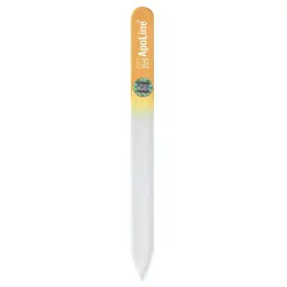 APOLINE Lime à ongles en verre 14 cm orange, 1 pièce