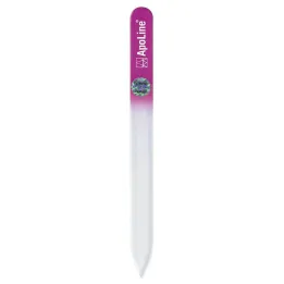 Lime à ongles Apoline en verre 14 cm rose, 1 pièce