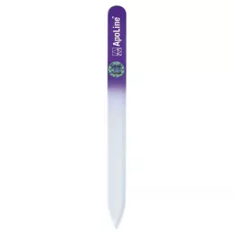 APOLINE Lime à ongles en verre 9 cm violet, 1 pièce