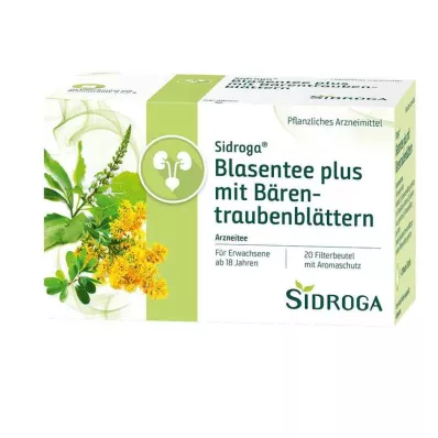 SIDROGA Tisane pour vessie avec feuilles de busserole, 20X2,0 g