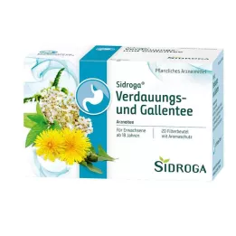SIDROGA Sachets filtrants pour thé digestif et biliaire, 20 x 2,0 g