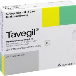 TAVEGIL Solution injectable 2 mg/2 ml ampoules, 5X2 ml
