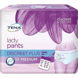 Tena Lady Pants Discreet Plus moyen, 12 pc