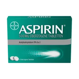 ASPIRIN Comprimés enrobés à 500 mg, 8 pièces