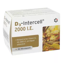 Gélules de D3-INTERCELL 2 000 UI, 180 unités